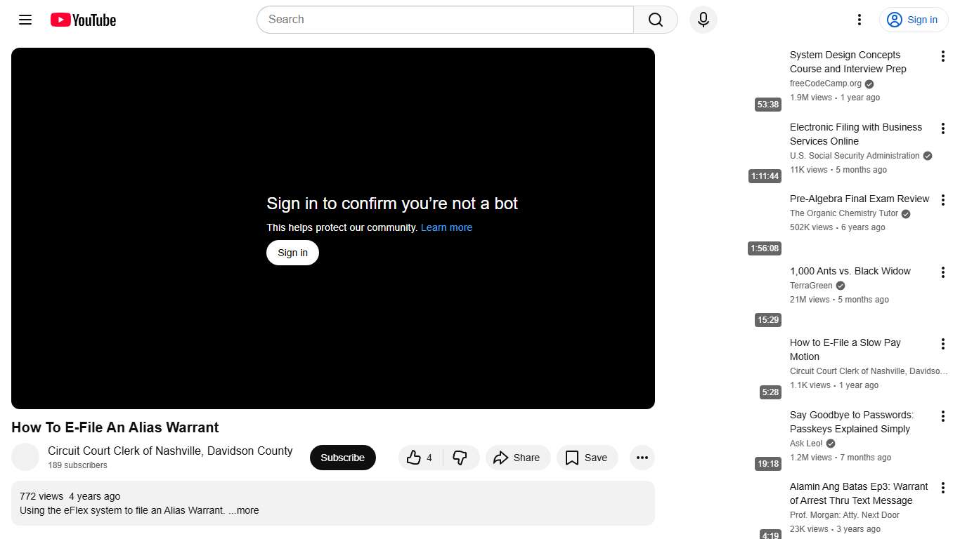 How To E-File An Alias Warrant - YouTube