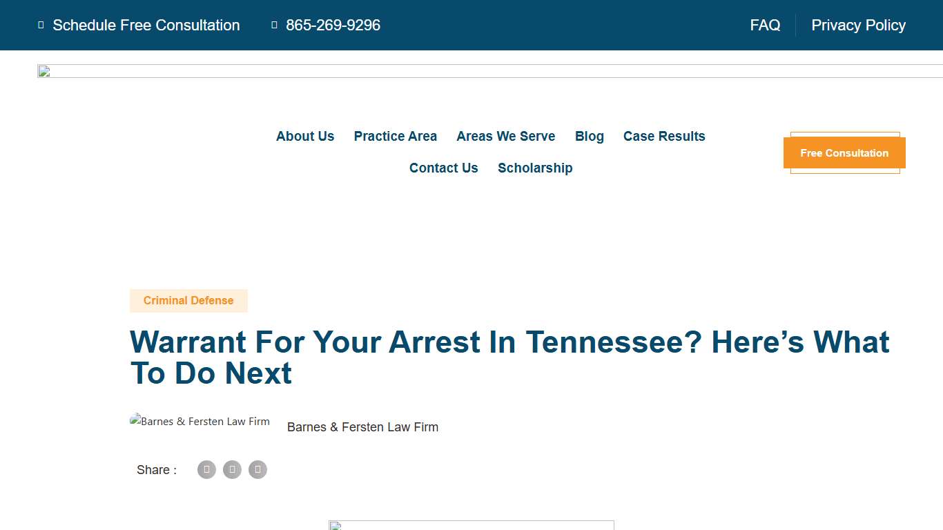 Warrant For Your Arrest In Tennessee? Here's What To Do Next - Barnes & Fersten Law Firm