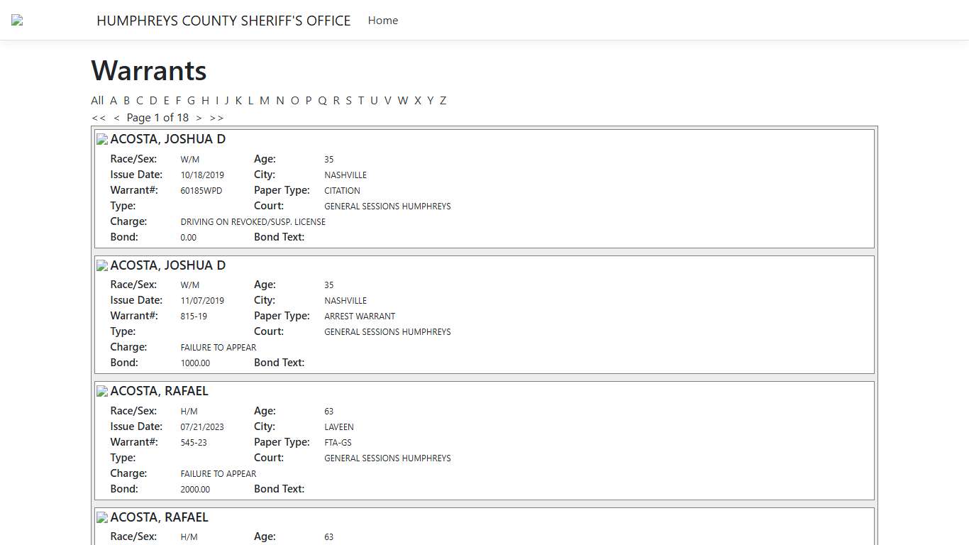 Warrants - ISOMS Portal
